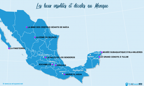 Carte Mexique : Le Mexique insolite