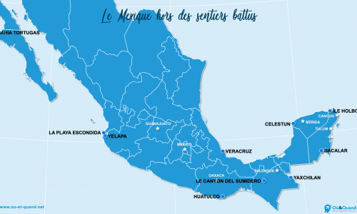 Carte Mexique : Le Mexique hors des sentiers battus