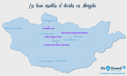 Carte Mongolie : Insolite en Mongolie