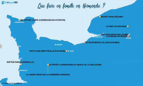 Carte Normandie : La Normandie en famille