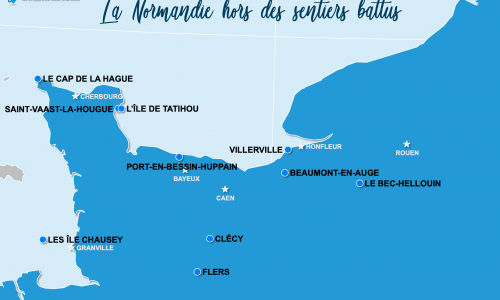 Carte Normandie : hors des sentiers battus en Normandie