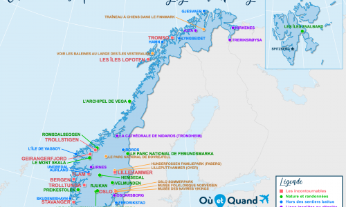 Carte touristique Norvège