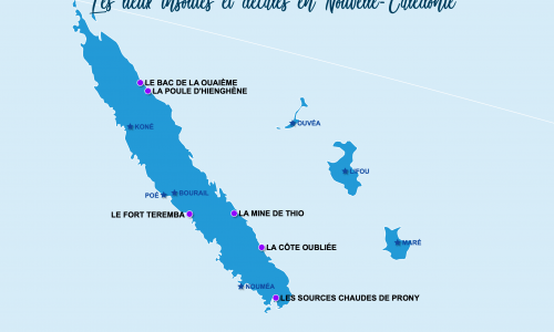 Carte Nouvelle-Calédonie : Insolite en Nouvelle-Calédonie