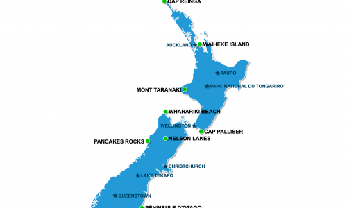 Carte Nouvelle-Zélande : Nature en Nouvelle-Zélande