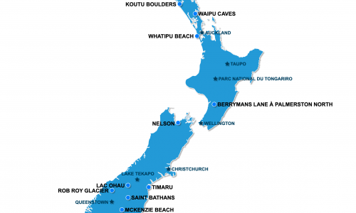 Carte Nouvelle-Zélande : hors des sentiers battus en Nouvelle-Zélande