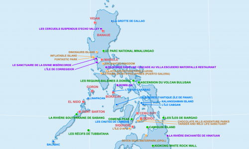 Carte touristique Philippines