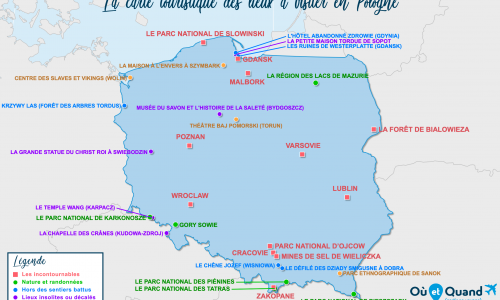 Carte touristique Pologne
