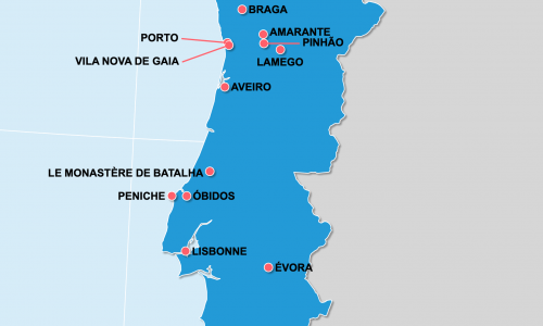 Carte Portugal : Lieux et sites naturels incontournables au Portugal