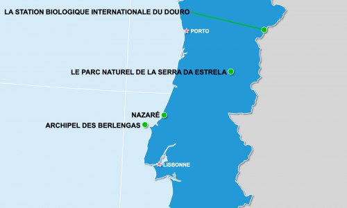Carte Portugal : Sites naturels au Portugal
