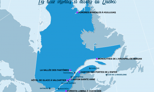 Carte Québec : Insolite au Québec
