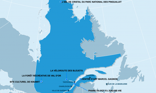 Carte Québec : hors des sentiers battus au Québec
