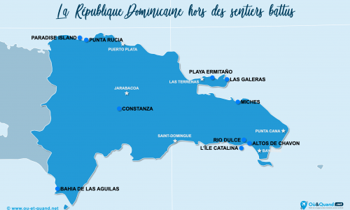 Carte République Dominicaine : hors des sentiers battus en République Dominicaine
