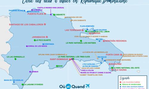 Carte touristique République Dominicaine