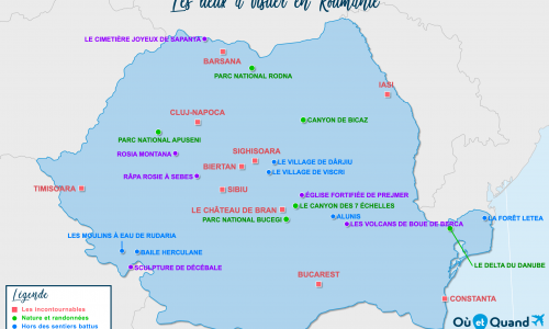 Carte touristique Roumanie