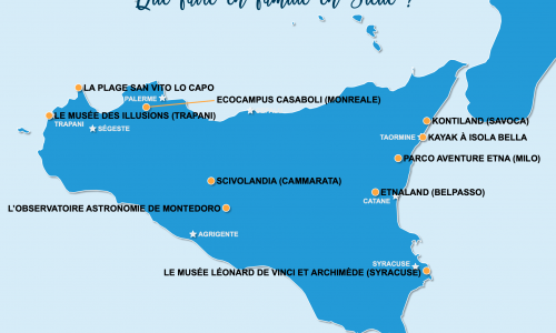 Carte Sicile : En famille en Sicile