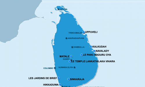 Carte Sri Lanka : Le Sri Lanka hors des sentiers battus