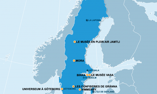 Carte Suède : La Suède en famille