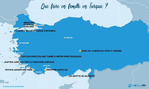 Carte Turquie : En famille en Turquie