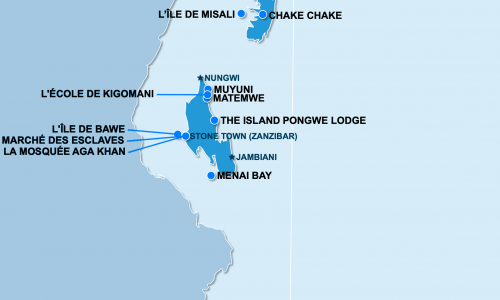 Carte Zanzibar : hors des sentiers battus à Zanzibar