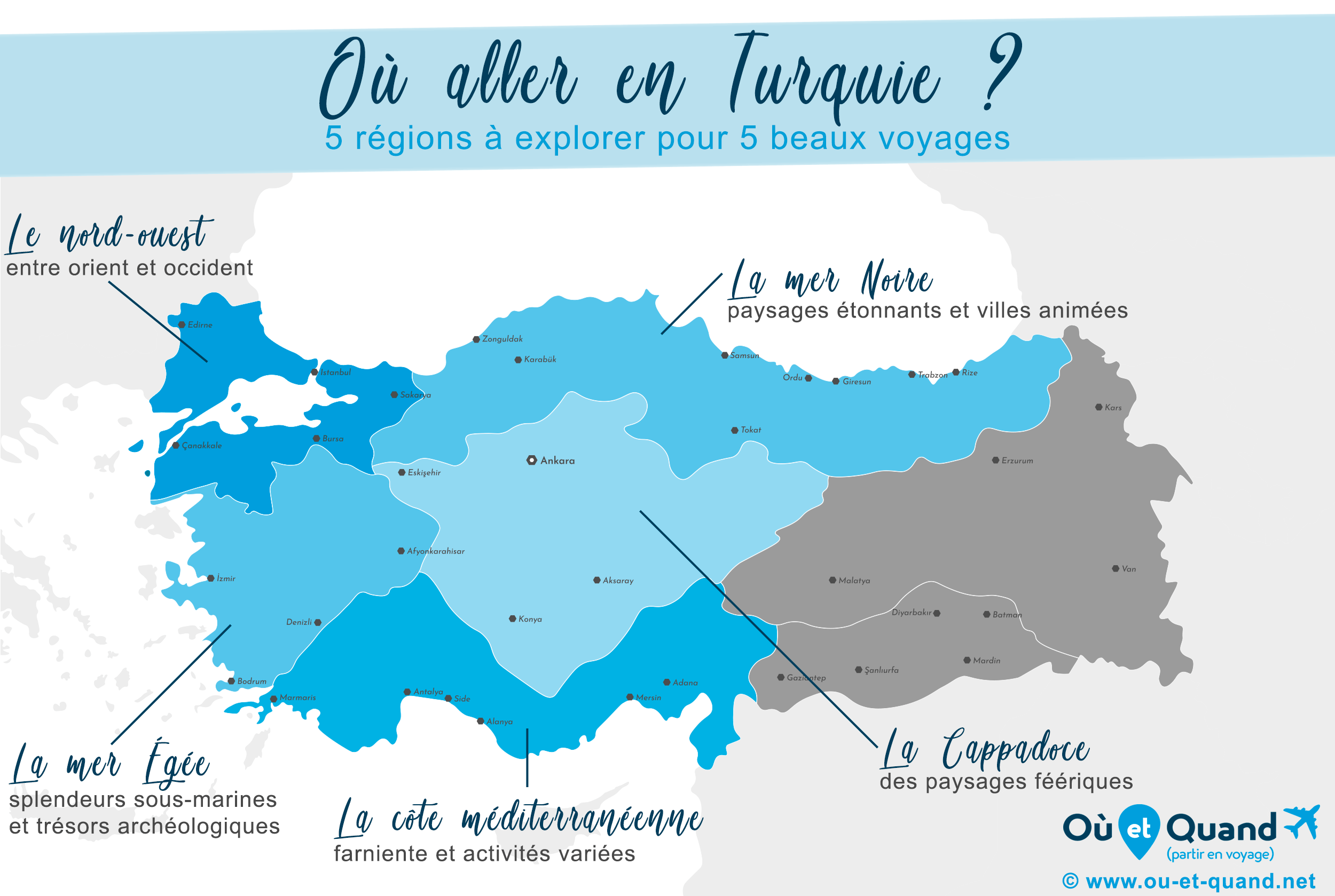 Carte Turquie : plan des sites incontournables