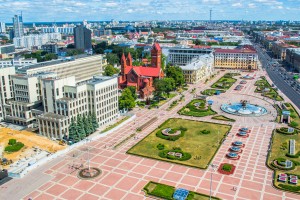Minsk : Place de l’indépendance à Minsk