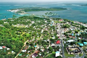 Palikir : Vue aérienne sur l'île de Pohnpei