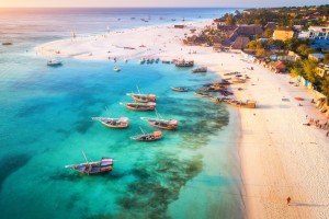 Zanzibar : Plage de rêve et bateaux de pêche à Zanzibar