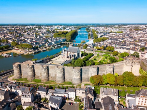 Vue panoramique aérienne de Angers