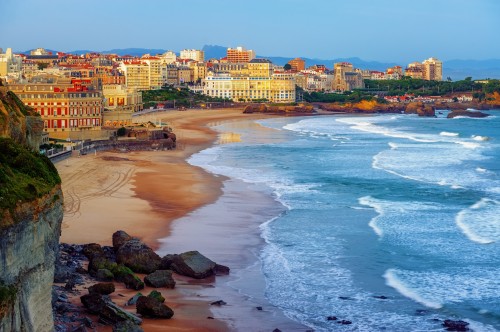 Biarritz et de ses célèbres plages, Miramar et La Grande Plage