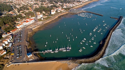 Photographie aérienne du port de Jard-sur-Mer