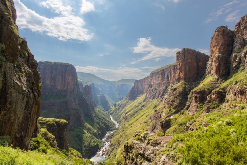 Lesotho : Maletsunyane River valley 