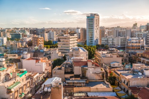 Vue aérienne de la ville de Nicosie