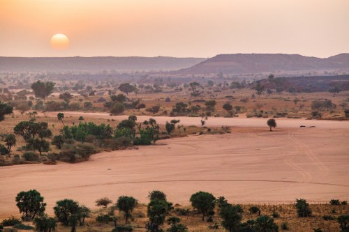 Niger : Coucher de soleil sur le Sahel