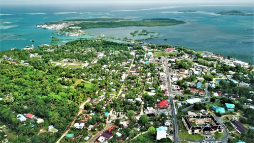 Vue aérienne sur l'île de Pohnpei