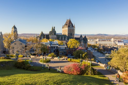 Québec : Château de Frontenac dans la vieille ville de Québec