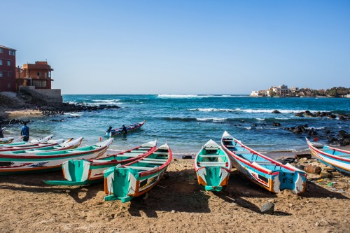 Sénégal : Bateaux de pêche à Ngor