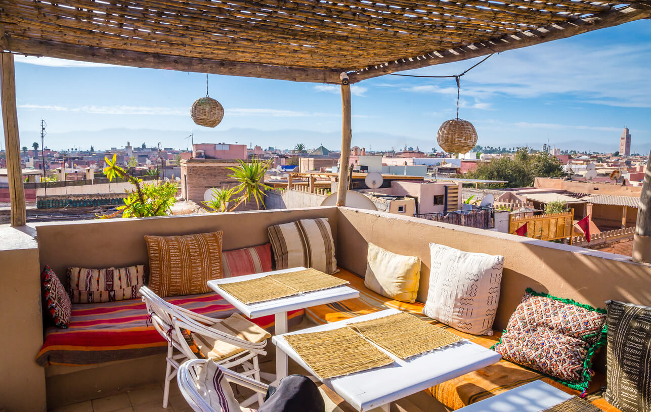 Terrasse d'un Riad à Marrakech