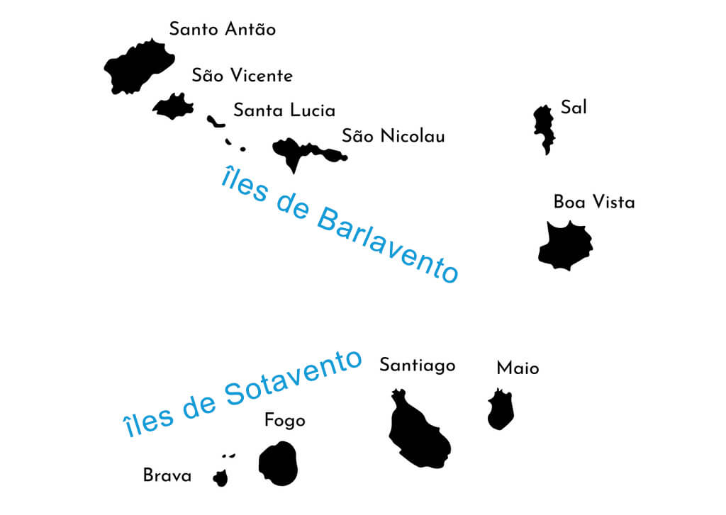 Carte des îles du Cap-Vert