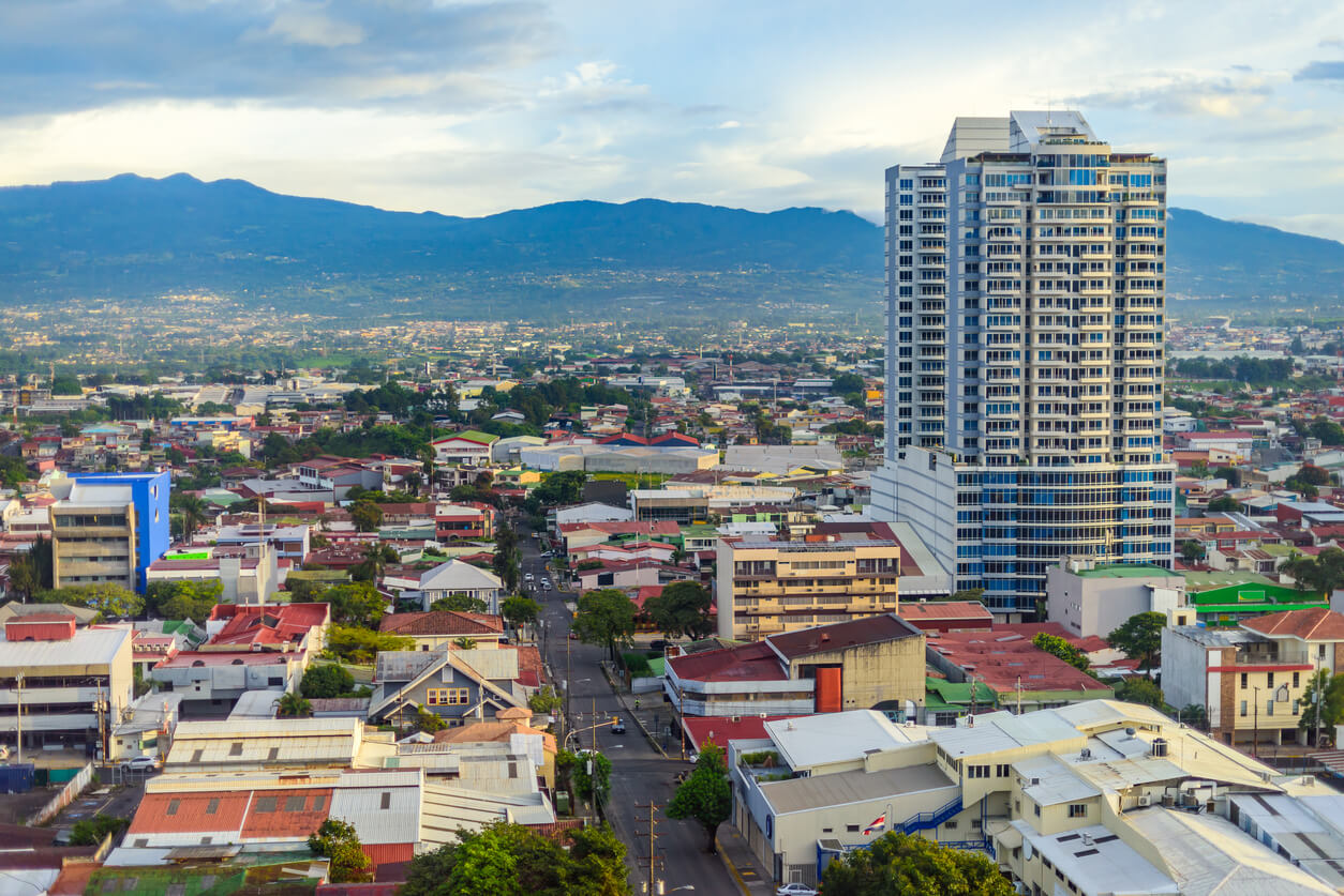 San José, la capitale du Costa Rica dans le centre du pays