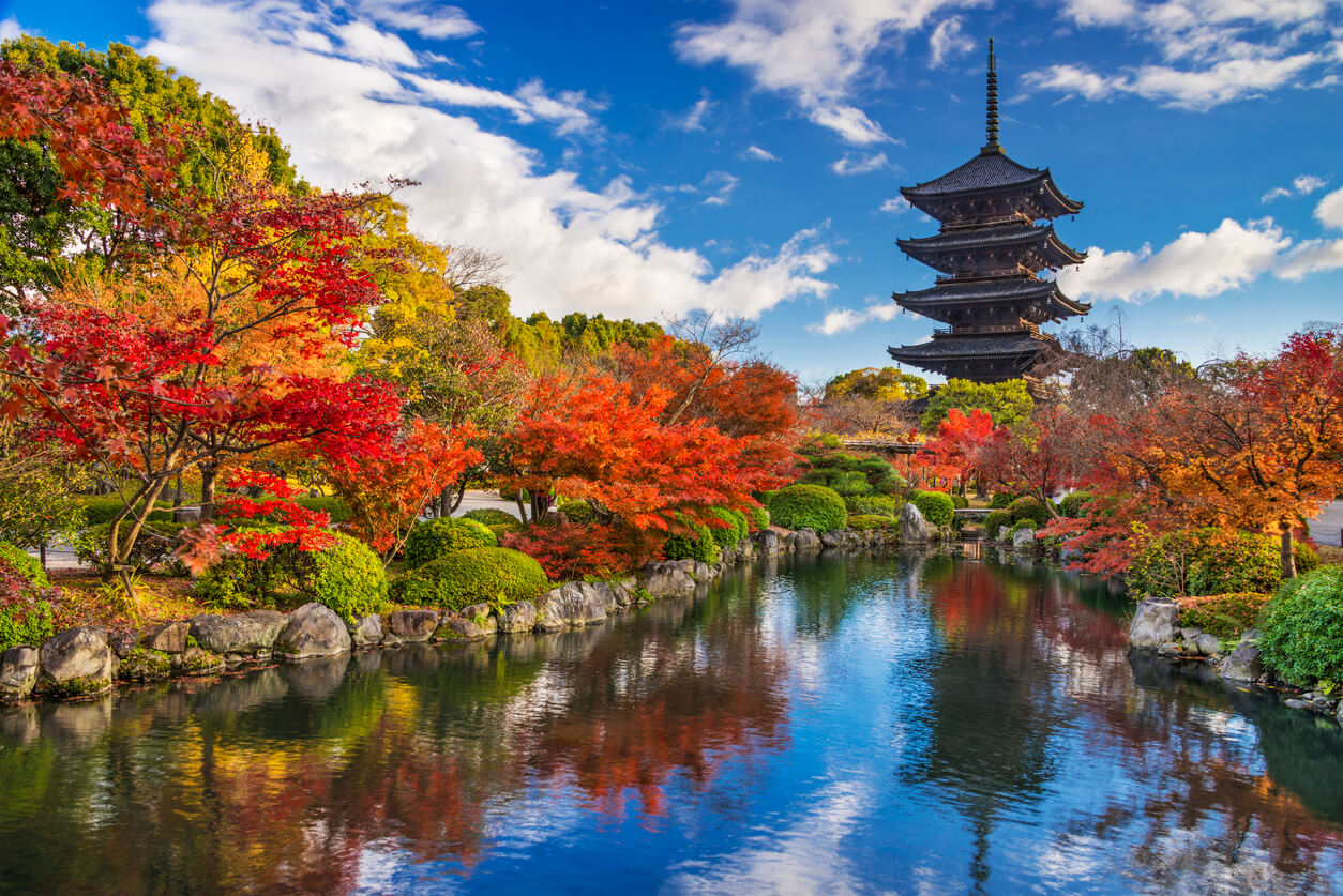 La pagode de Toji à Kyoto, dans le centre du Japon