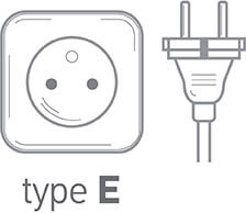 Prise électrique de type E