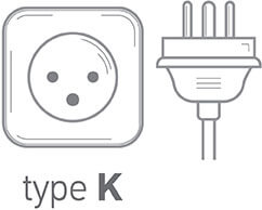 Prise électrique de type K